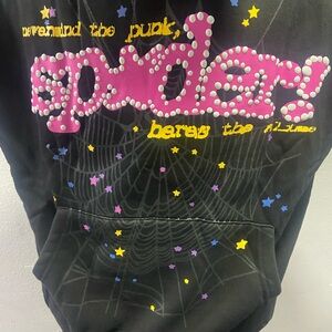 Spooky Kids Pullover Hoodie - Black and Pink
